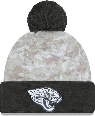 New Era Mens NFL 2024 Salute to Service Digital Cuffed Knit Hat with Pom
