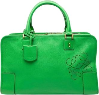 Loewe Pre-owned Handbags, female, Green, Size: ONE SIZE Pre-owned Amazona Handbag