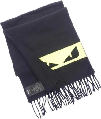 Fendi Pre-owned Stole - Heren - Vintage Accessoires - Zwart - ONE Size - Wol - Vintage