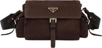 Prada Explore Medium Schoudertas - Dames - Schoudertassen - Bruin - ONE Size - Leer - Tassen