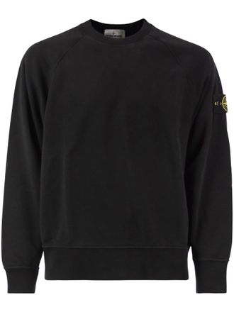 Stone Island Patch Logo Cotton Crewneck Sweatshirt