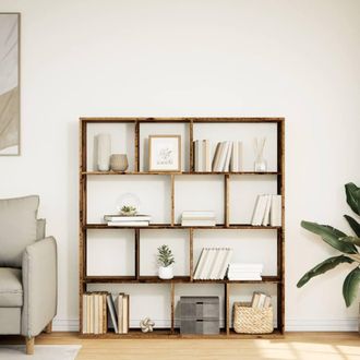 Berkfield Home Classic Book Cabinet Old Wood 132x29x141.5 cm Engineered Wood in Brown