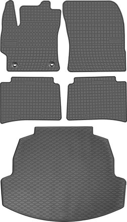 OEM Toyota Corolla Xii (e210) Sed&aacute;n Desde 03/2019 Set - Alfombrillas De Goma Para Coche + Alfombrilla Para Maletero