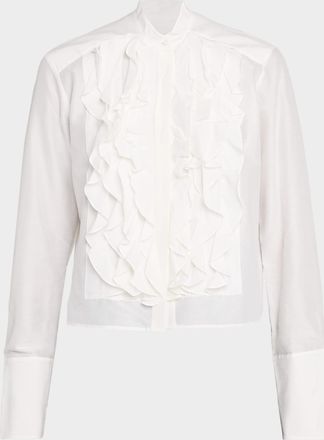 TWP Patti Ruffle Button-Front Shirt