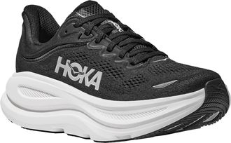 Hoka One One Laufschuh HOKA ONE ONE BONDI 9, Herren, Gr. 43, schwarz, wei&szlig;, Synthetik, Textil, Schuhe Laufschuh, f&uuml;r mehr D&auml;mpfung