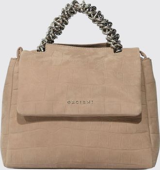 Orciani Borsa a mano in pelle di vitello stampa cocco Sveva