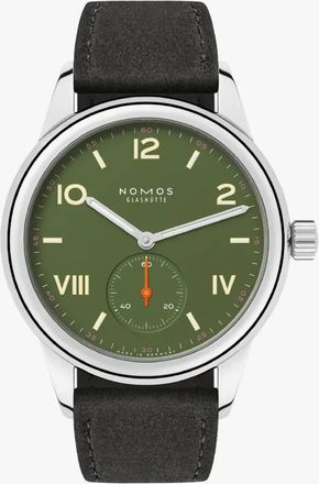 NOMOS Glash&uuml;tte Club Campus Olive 36mm Hand Wind Mens Watch 707