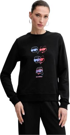 Karl Lagerfeld Ikon Sweatshirt - Dames - Sweatshirts - Zwart - XS - Katoen - Hoodies & sweatvesten