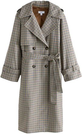 Next Check Double Breasted Trench Coat at Nordstrom, Size 12 Us