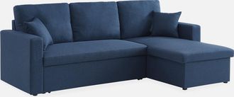 Sweeek Sof&aacute; Cama Esquinero Reversible Con Espacio De Almacenamiento, 3 Plazas