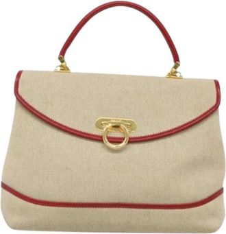 Bally Pre-owned Handbags, female, Beige, Size: ONE SIZE Pre-owned Canvas Handbag