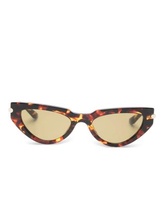 Alexander McQueen Eyewear tortoiseshell cat-eye frame sunglasses - Brown