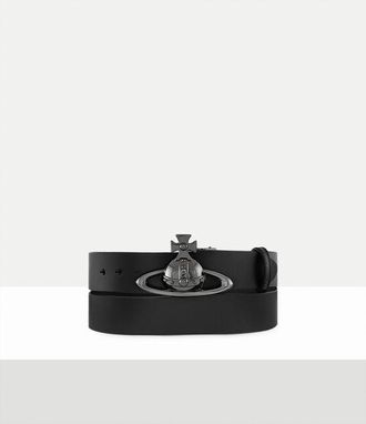 Vivienne Westwood Orb Buckle Belt Toledo Leather Black M/l Unisex
