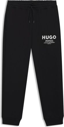 HUGO BOSS Logo-print tracksuit bottoms in cotton terry