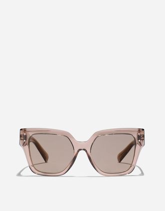Dolce & Gabbana Dg Sharped Sunglasses - Woman Transparent Camel Onesize