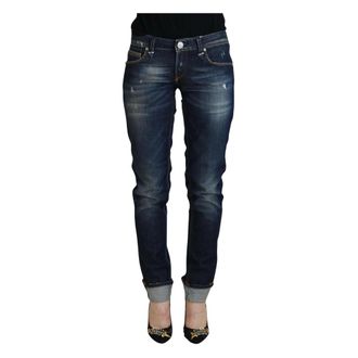Acht Slim-fit Jeans, female, Blue, Size: W26 Low Waist Denim Pants