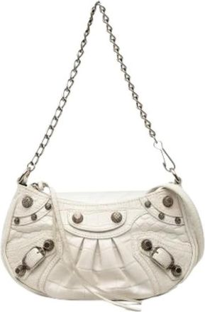 Balenciaga Pre-owned Shoulder Bags, female, White, Size: ONE SIZE Pre-owned Le Cagole Shoulder Bag