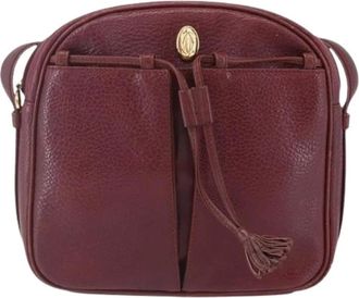 Cartier Pre-owned Cross Body Bags, female, Red, Size: ONE SIZE Pre-owned Vintage Leather Shoulder Bag