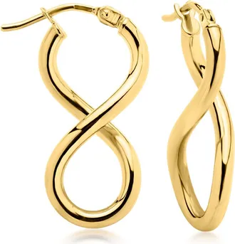 Ross-Simons Italian 10kt Yellow Gold Twisted Hoop Earrings