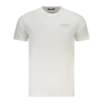 Cavalli T-Shirts, male, White, Size: 2XL Short Sleeve T-Shirt