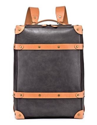 OLD TREND Speedwell Small Leather Trunk Backpack in Slate at Nordstrom
