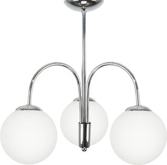 OEM L&aacute;mpara De Techo Colgante Tipo Ara&ntilde;a, Pantalla De Cristal Cromado, Bola Blanca, Dede 13-742