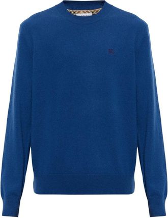 Burberry Truien & Vesten, Heren, Blauw, XL, Kasjmier, Cashmere Trui Clifford
