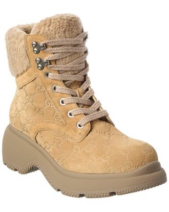 Gucci GG Suede & Wool Bootie