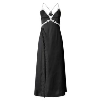 Pinko Midi Dresses, female, Black, Size: XS Lace Midi Dress