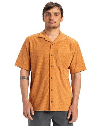 Quiksilver Funktionsshirt QUIKSILVER Panashirt, Herren, Gr. XS, bran, Obermaterial:[Hauptmaterial] 75% Walkfrottier, 25% Microfaser;, Shirts Funktionsshirt