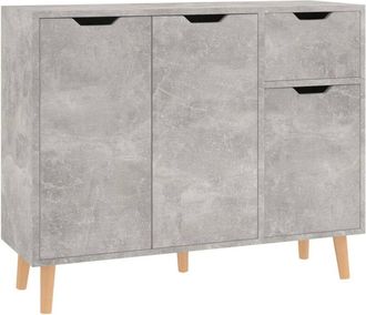 vidaXL Sideboard Concrete Grey 90x30x72 cm Engineered Wood Vidaxl