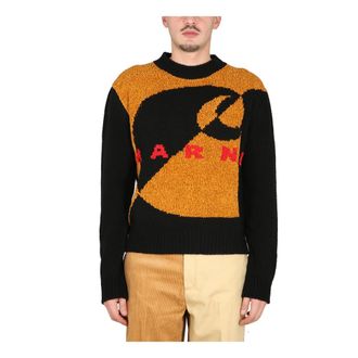 Marni Round-neck Knitwear, male, Multicolor, Size: S Maglia Knit Girocollo