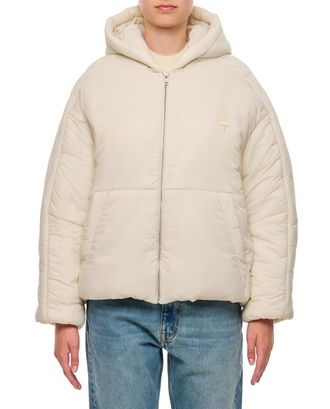 Mordecai Boxy Padded Hooded Jacket With Subtle Stitching Details