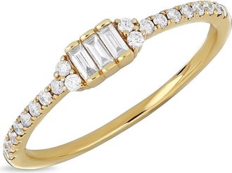 Bony Levy Gatsby Diamond Stacking Ring in 18K Yellow Gold at Nordstrom Rack, Size 5.5