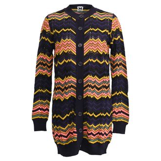 Missoni Aztec-Print Knitted Cardigan in Multicolor Cotton