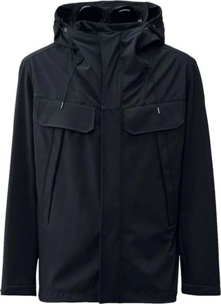 C.P. Company Navy Blue Goggle Jack met Verborgen Bril - Heren - Zomerjassen - Blauw - 2XL - Jassen