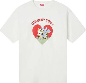 Kenzo Rainbow Print T-shirt - Heren - T-shirts - Wit - L - Katoen - Tops