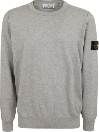 Stone Island Trui met ronde hals - Heren - Ronde hals truien - Grijs - M - Katoen - Truien & Vesten
