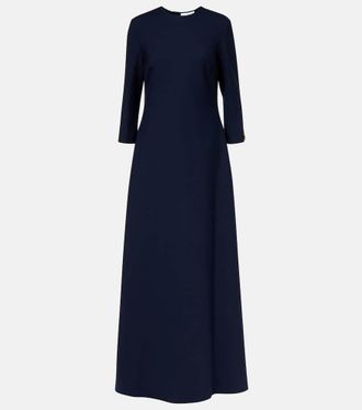 Oscar De La Renta Embellished open-back wool-blend kaftan