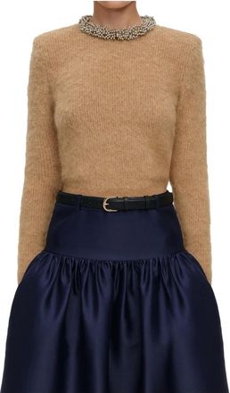 Self Portrait Maglione lavorato a maglia con perline - - Knitwear - Donna - Beige - L