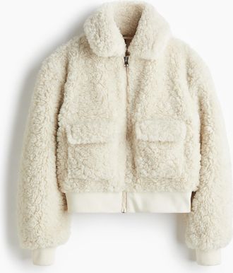 H&M Flauschige Jacke - White