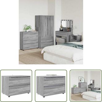 vidaXL Armadio grigio sonoma - Armadio Grigio Sonoma 80 x 48 x 57 cm Legno multistrato