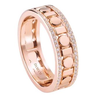 Damiani Belle Epoque Reel Rose Gold 0.37 CT Diamond Ring, Size 16