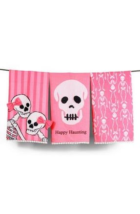 Tiramisu The Pink & Spooky Set of 3 Artisan Kitchen Tea Towels at Nordstrom Rack