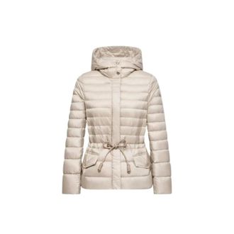 Moncler Dames, Jassen, Beige, Maat: S Leer