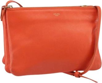 Celine Pre-owned Vintage Schoudertas - Dames - Vintage Schoudertas - Oranje - ONE Size - Leer - Vintage