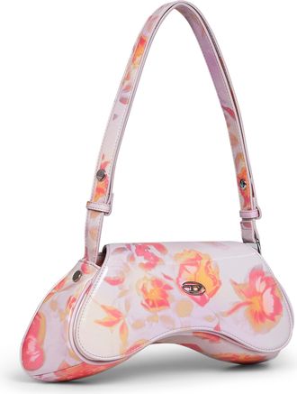 Diesel Womens Crossbody Bag Play Pink Polyurethane Shoulder