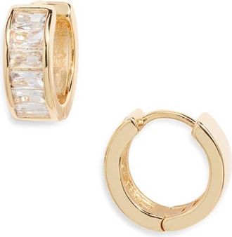 CHILD OF WILD Faye Cubic Zirconia Hoop Earrings in Gold at Nordstrom