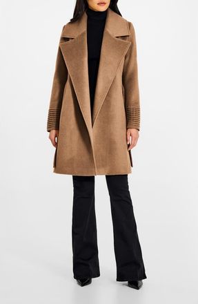 Sentaler Alpaca & Wool Wrap Coat in Brown at Nordstrom, Size X-Small