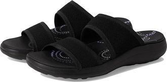 Skechers Sporty Slim Womens Sandals Black/Black : 11 B - Medium, Textile